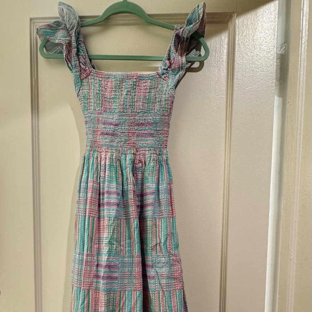 LoveShackFancy Emeka Cotton Tie Front Dress - Picture 3 of 7